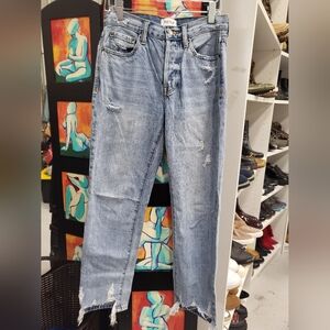 Pistola Distressed Straight Leg Jeans